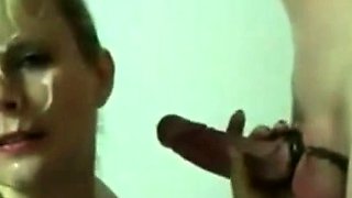 German Blonde Amateur Blowjob and Cum Swallowing