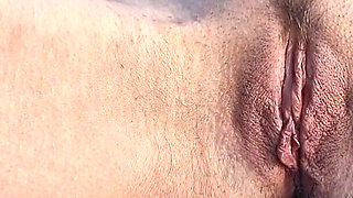 Naked Exhibicionist on Beach