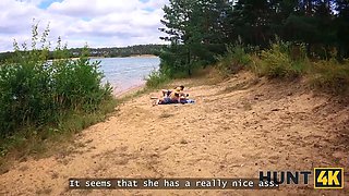 Hunt4k. she cheated on her bf for money at a public beach