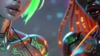 Beautiful Aliens Kiss on Nice Music, Ai Animation