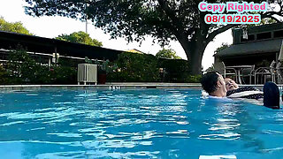 Nurse Vicki and Handsome Harry Are Having Fun Kissing in the Pool!