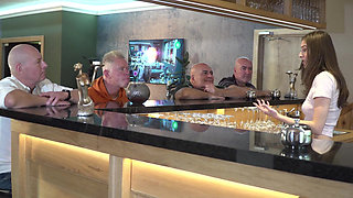 Becky California Gangbang with 7 Oldmen Full Video Only At Oldje