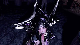 3D Sexy Cosplay Queen Wearing Hot Dress Got Fucked by Big Dildo