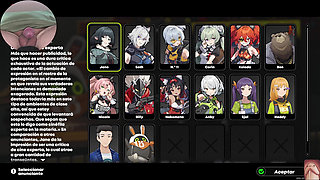 A small and beautiful Japanese oni girl, gets horny and strips, making my dick hard (Zenless Zone Zero Gameplay 4)