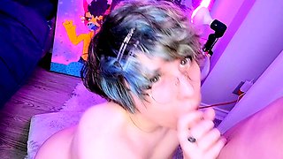 Hot amateur teen blowjob and facial HD video