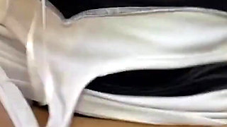 Pretty blonde gets caught masturbating and fucks guy with huge dick in the office