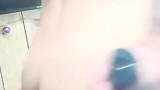 Stroking That Asshole with Her Kinky Toy While She's Watched by Her Boytoy