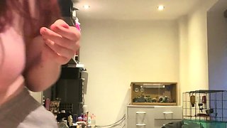 Great Big Boobs On Masturbating Redhead