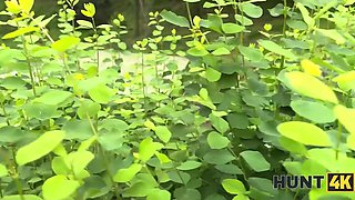 Buxom Czech Maya fucked by older cock outdoors next to cuckold - POV