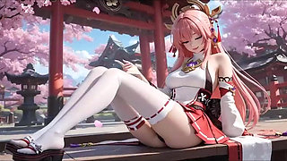 Yae Miko Nude Tease Compilation From Sexy Underwear to Big Breast Exposure Genshin Impact Hentai