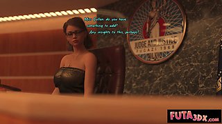 Futa3dX - Courthouse Futa Drama Turns To Steamy AF SUGARY-SWEET 3some