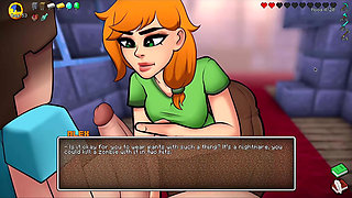 HornyCraft Minecraft Parody - Alex Gives Steve the Best Handjob Ever for Emeralds