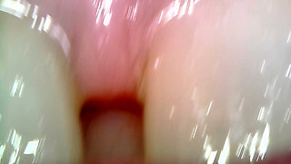 Medical Endoscope Oral Exam: Gummy Chewing, Extreme Teeth & Tongue Macro