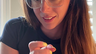 Hottie in Glasses Tells You How to Stroke!