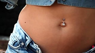 ThisIsGlamour Ashley Emma Strips Behind A Pickup Truck LEWD