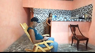 My Disgusting Stepfather Loves to See My Big Ass and Ends up Giving Me a Delicious Fuck with His Big Cock While My Stepmom Works