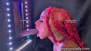 Throat Goat Takes a Big Black Dick