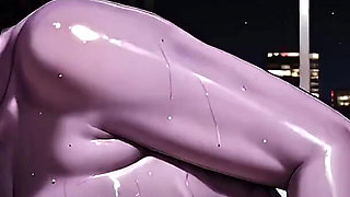 Blindfolded Purple Woman Oiled and Fucked Hard - Huge Tits Dripping Fantasy POV