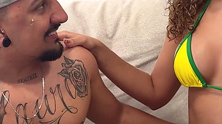 Greedy Brazilian Nympho Slut Desperately Begs Her Dwarf Boyfriend to Take Three Massive Cocks