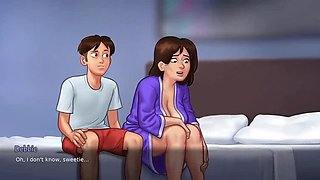 Stepmom Panty Sniffing & Fucking - Stepson Masturbates to Indian Cartoon 3D Sex (Summertime Saga)