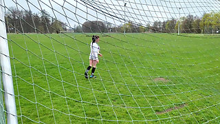 Tranny football slut! After training, it's time for a blowjob!