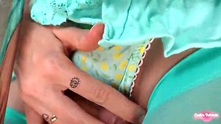 Skinny Teen Step-Sister Gets Creampie From Behind On The Bus - Petite Brunette Moaning
