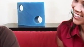 Skinny teen Kristina with hairy pussy banged hard by nerd step brother