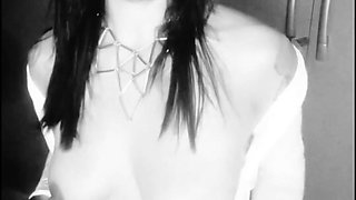 Black & White Tease Slow Strip & Dirty Talk Masturbation
