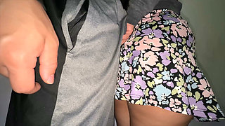 Big-assed Woman Touches a Stranger's Erect Penis. Flash Dick!!