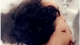 Shower At The Hotel Solo Female Latina Real