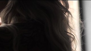 Big tit college babe solo masturbates tight wet pussy