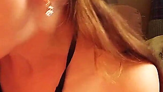 Stubborn Blowjob in Stockings with a Cigarette Red Lips and a Dirty Facial Finale