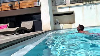 Amateur Blonde Blowjob handjob and cumshot