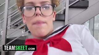 Teen White Girl Gets BBC from Big Black Guy While Best Friend Watches - TeamSkeet
