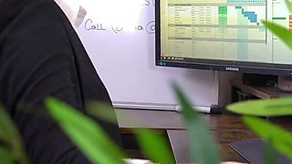 POV:sneaking on Your Boss While She Watches Porn in Her Office