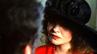 Sexy brunette enjoys a vintage bdsm fuck