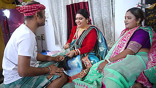 Desi Two Mallu Bhabhi Hardcore Fuck with Her Debar When They Are Alone at Home Full Movie ( Hindi Audio )