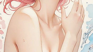 Joyful Nude Laughing in Sunny Splashes