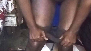 Hot Ebony Babe on Yoga