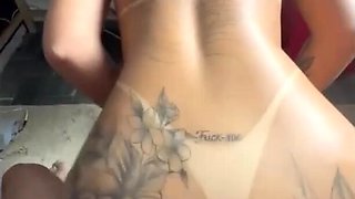 Cheating Latina Housewife Shows Off Her Amazing Tattooed Ass in POV Sex