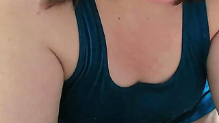 Glasses Girl in a Blue Sundress Sucks Him in a Ruined House - Cum Spills Out