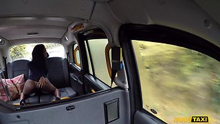 Ebony Intense Desire with John in Taxi Action