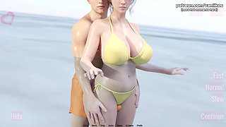 Big Tits Stepaunt MILF Outdoor Beach Pussy Rubbing with Huge Cock Stepnephew Right Behind Her Cuckold Husband - Heart Problems