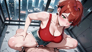 Lustful Red Haired Beauty Futuristic Subway Multiple Passionate Creampies