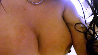 Chubby Brunette Big Boobs Dildo Masturbation