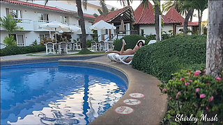 My Warm Tight Hairy Pussy Needs Something Big, Can You Help Me? Fucking a Busty MILF I Met at the Pool