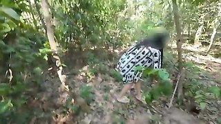 Thai female brags about needing to urinate in the forest, but then gets nasty and jerks. (Thai audio)