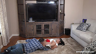 Horny Cheerleader Gets Fucked and Mouth Full of Cum