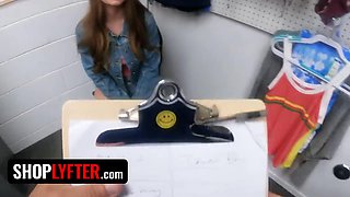Penelope Kay, Cute Big-Titted Teen Shoplifter, Blows Agent for Hard Anal Pounding to