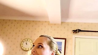 Amateur blonde big tit milf fucks black guy